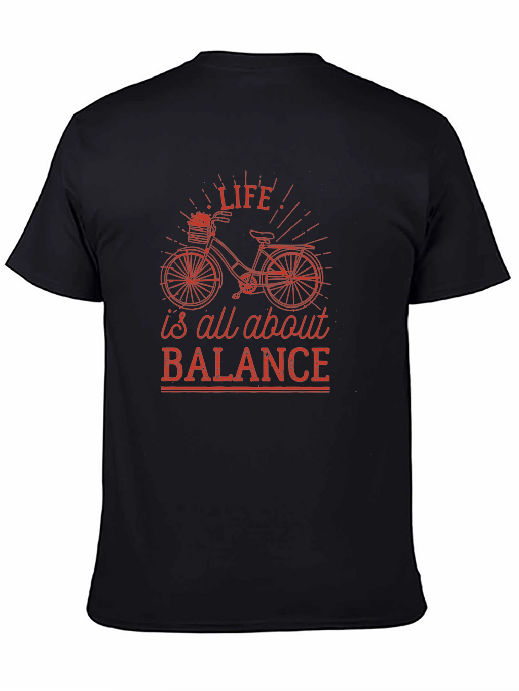 Life is All About Balance Black Graphic Tee