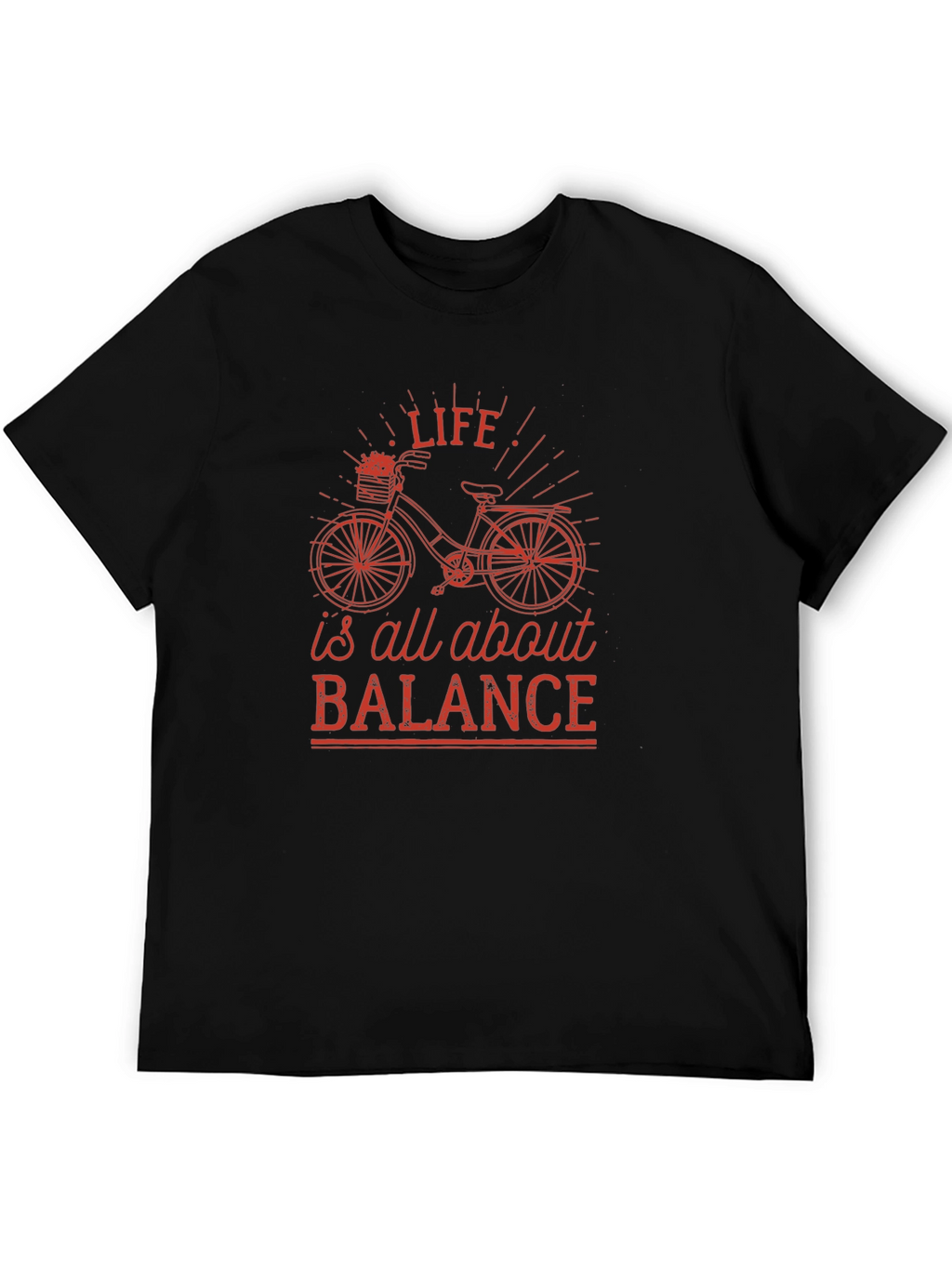Life is All About Balance Black Graphic Tee