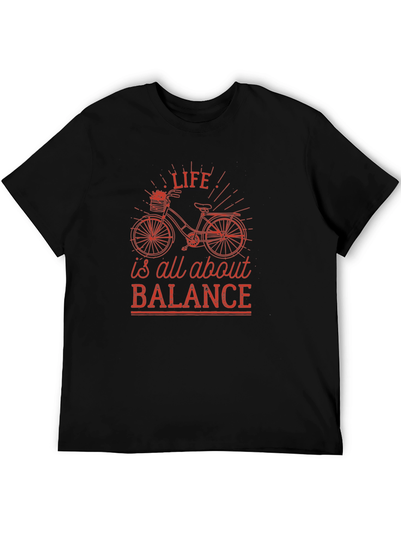 Life is All About Balance Black Graphic Tee