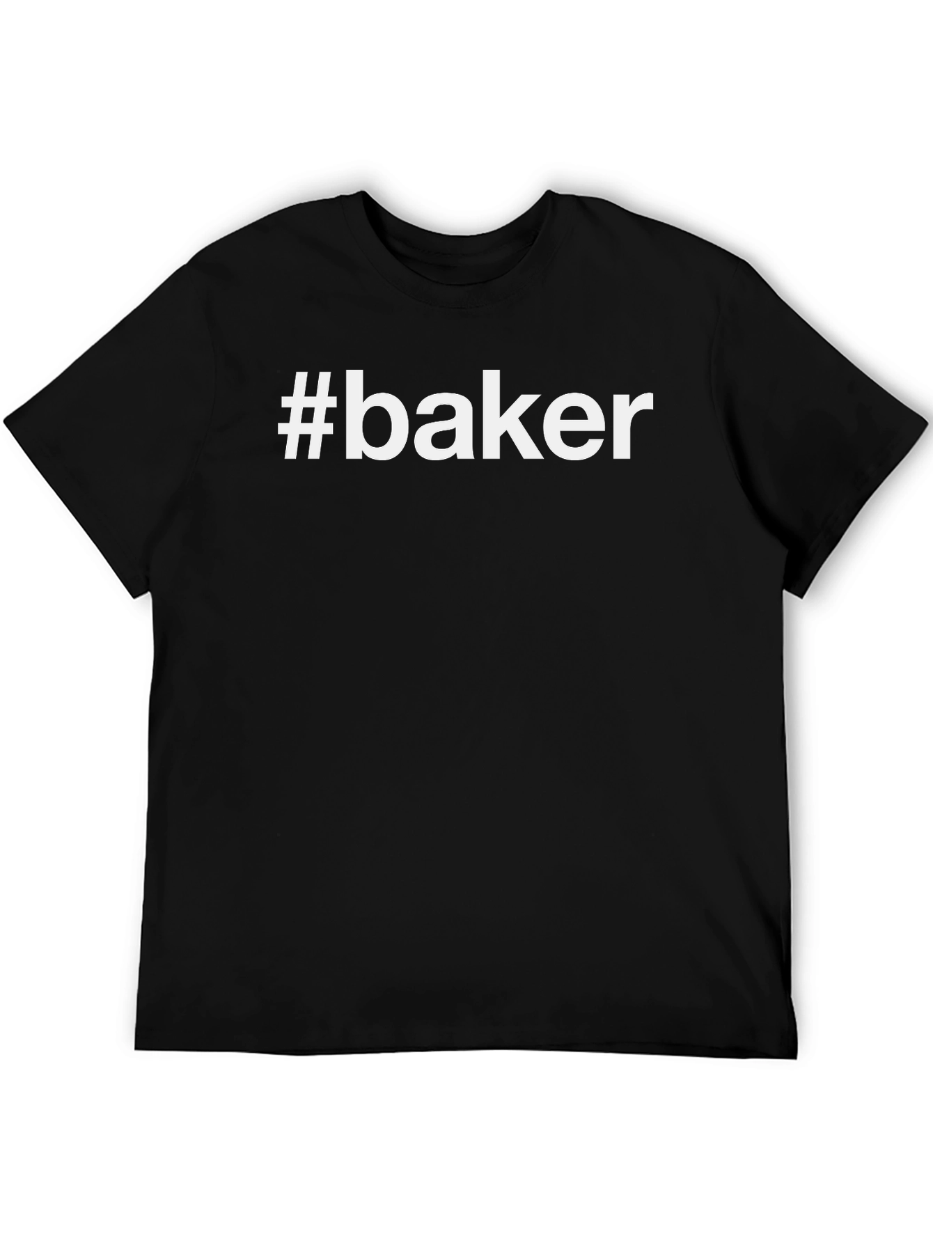 #Baker Black Cotton Crew Neck Short Sleeve T-Shirt