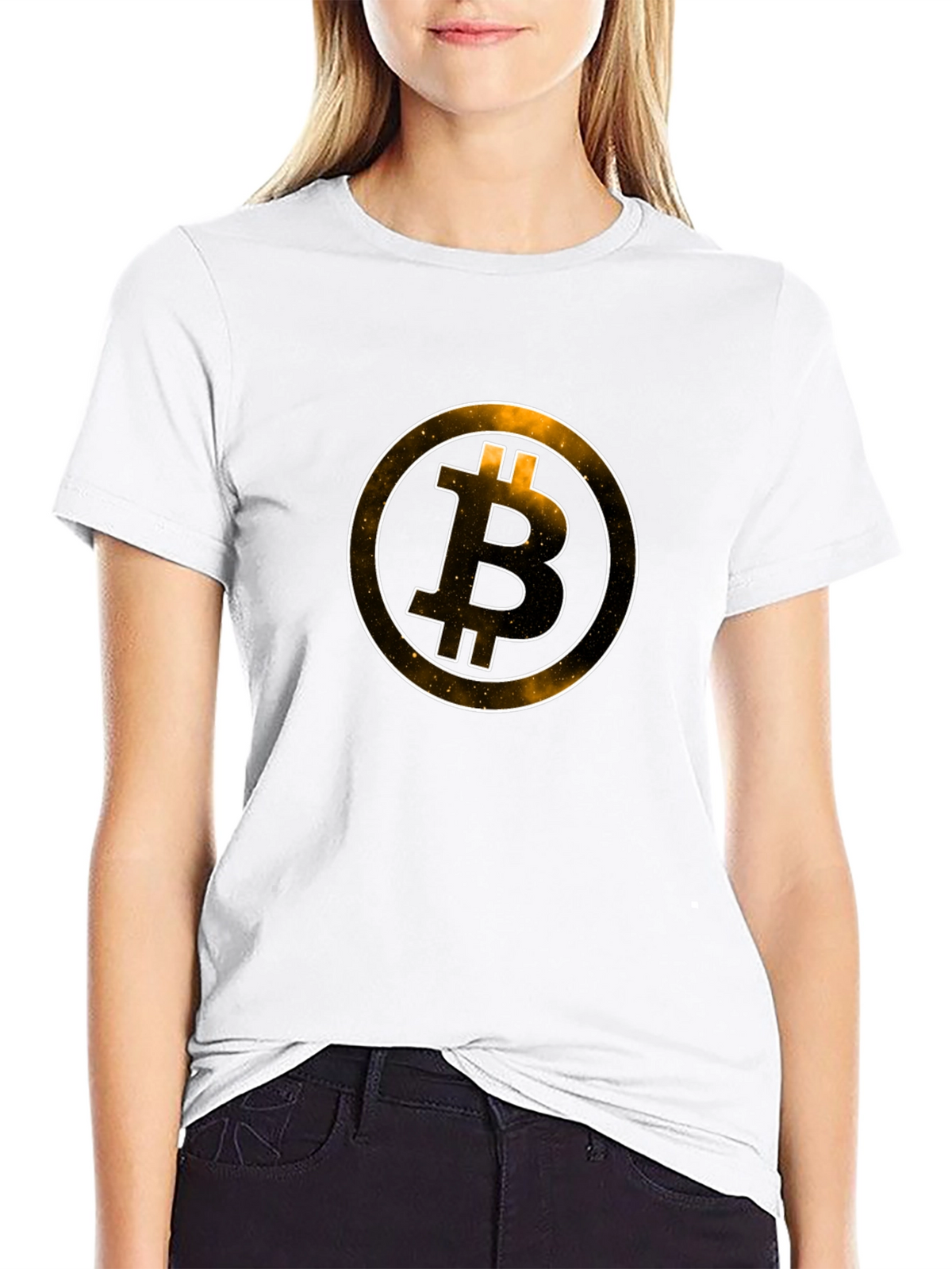 Bitcoin Graphic T-Shirt - Black Crew Neck Tee