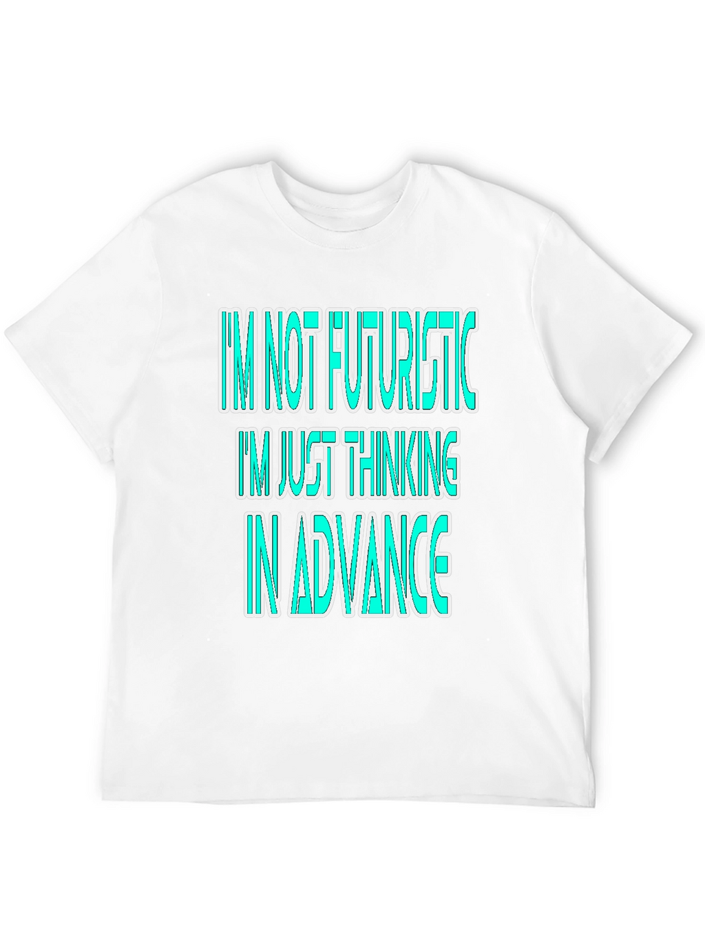 Futuristic Thinking Graphic Tee - Black Cotton Casual T-Shirt