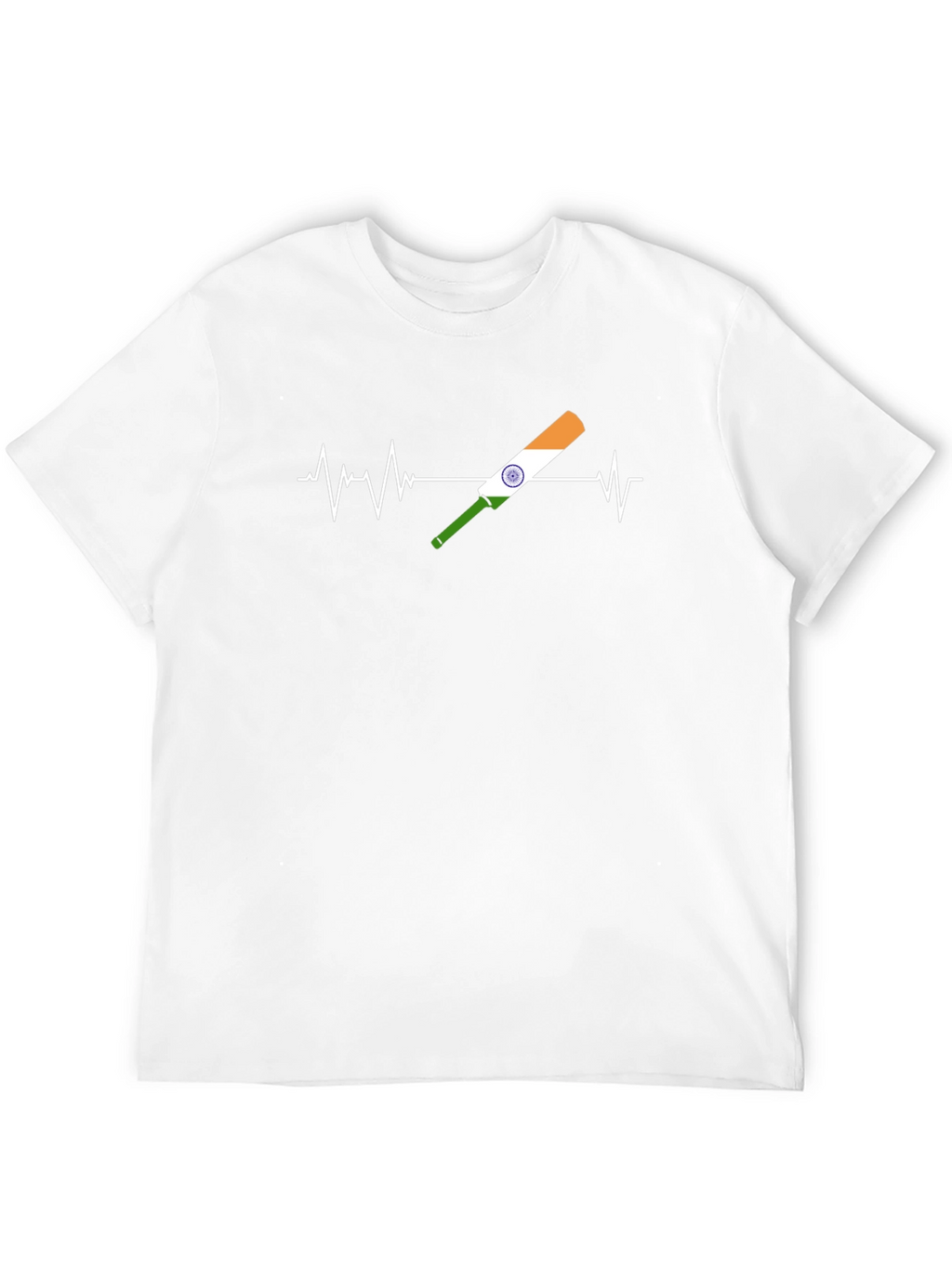 Cricket Heartbeat Tee - India Fan T-Shirt