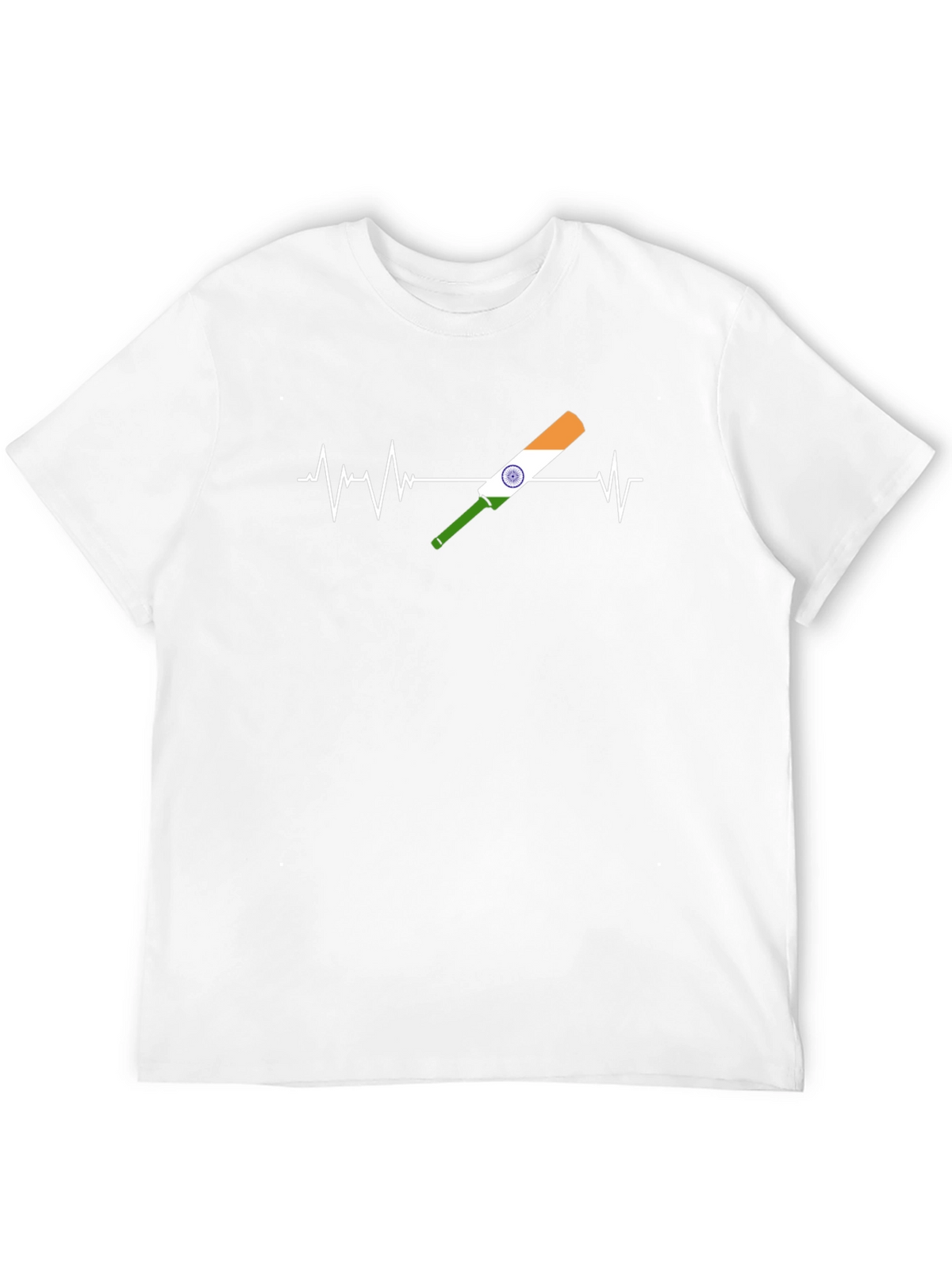 Cricket Heartbeat Tee - India Fan T-Shirt