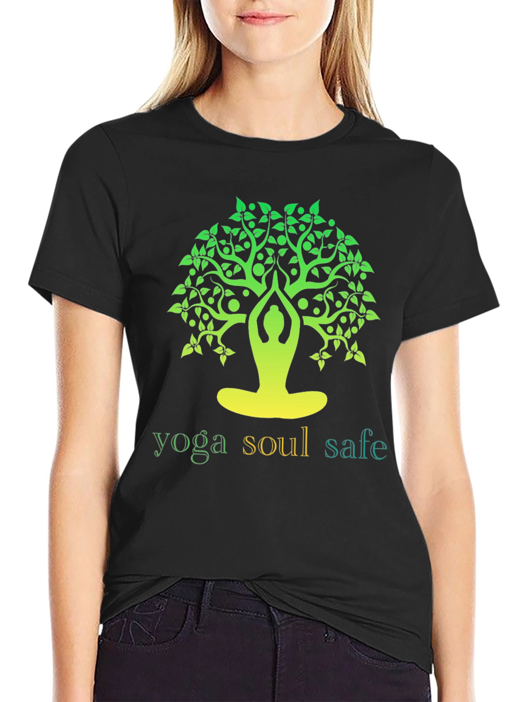 Yoga Soul Safe Tree Graphic T-Shirt