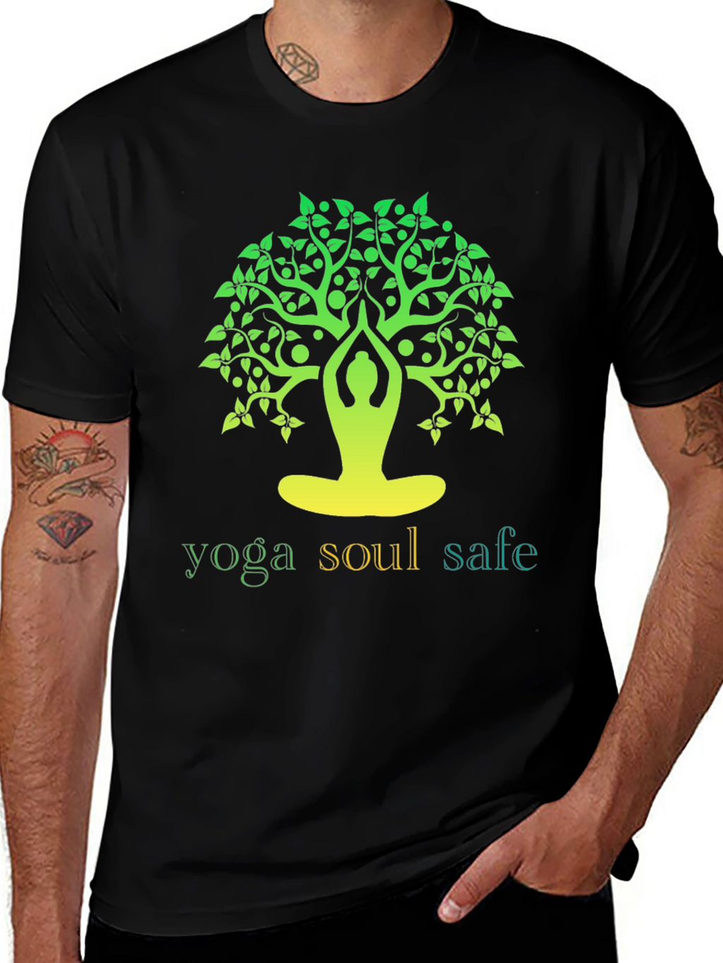 Yoga Soul Safe Tree Graphic T-Shirt