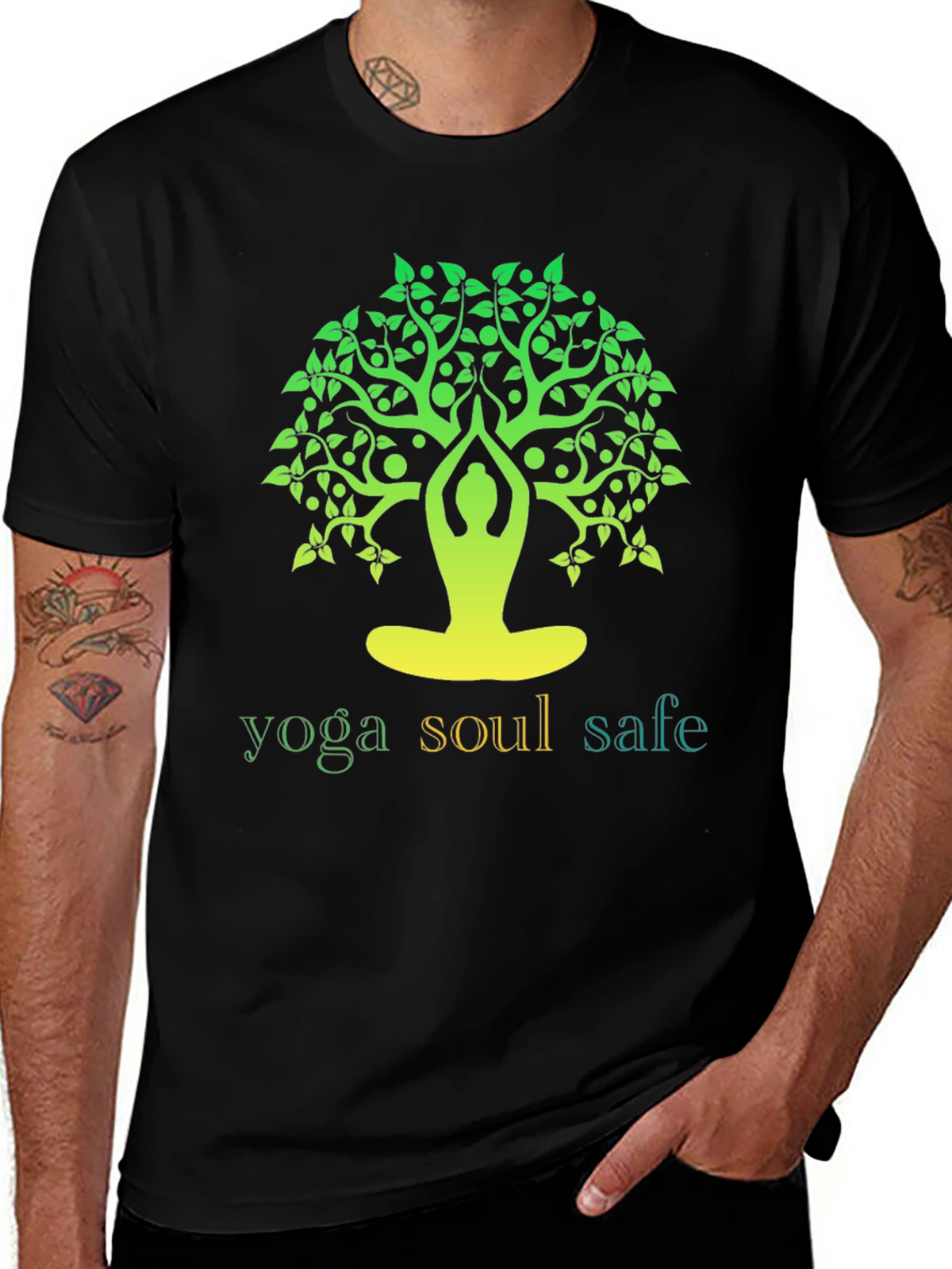 Yoga Soul Safe Tree Graphic T-Shirt