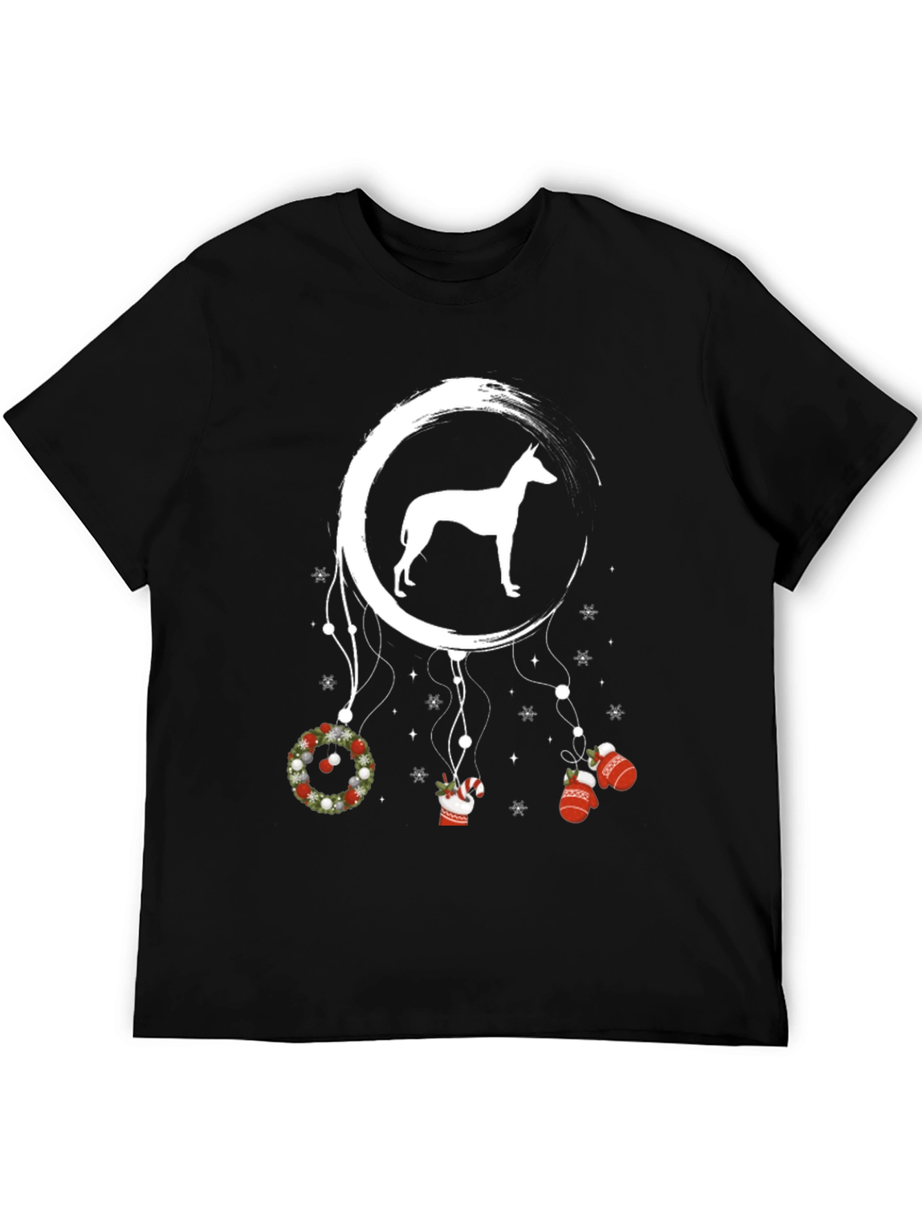 Dog Silhouette Christmas Dreamcatcher T-Shirt