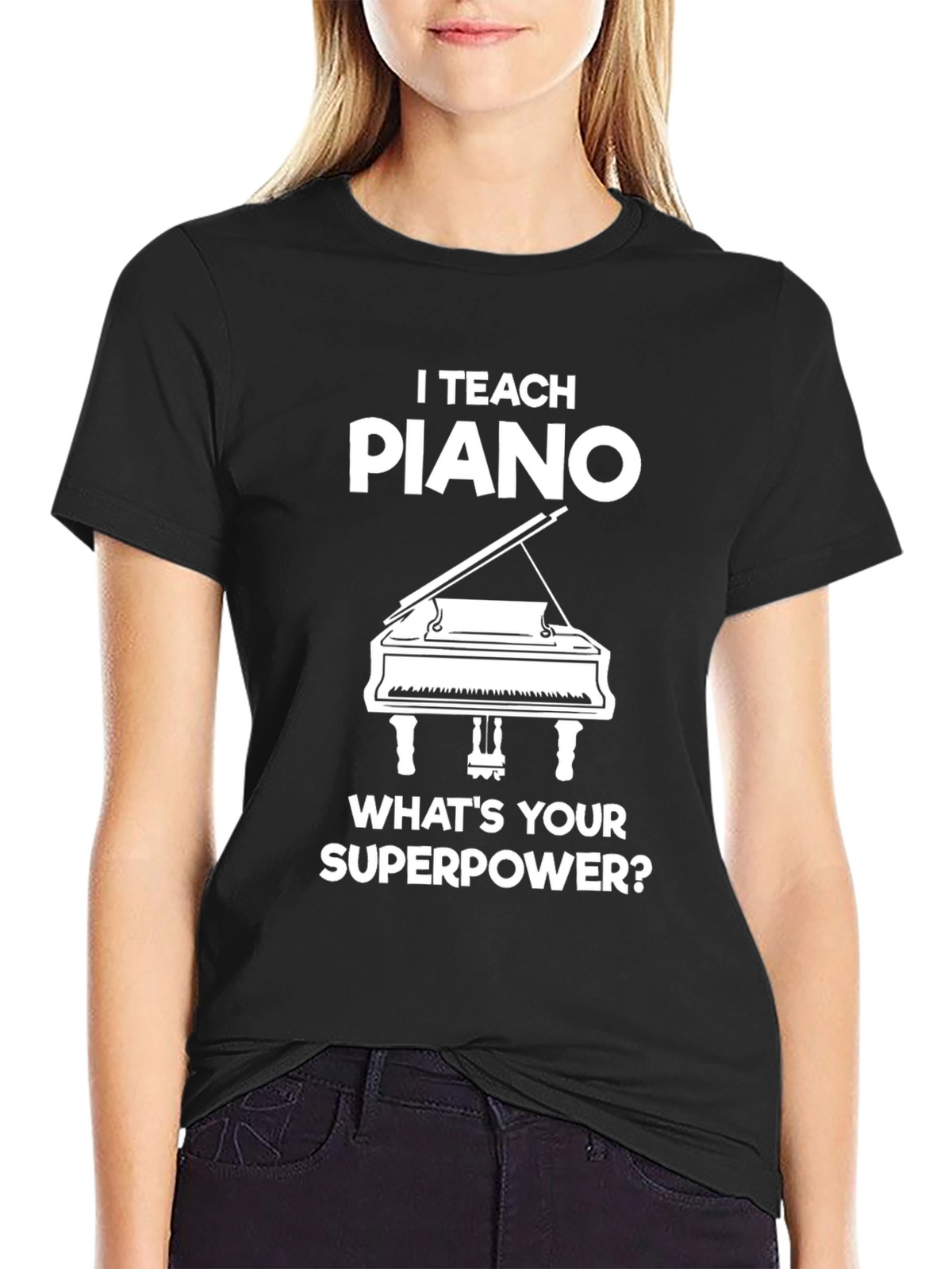I Teach Piano Graphic T-Shirt