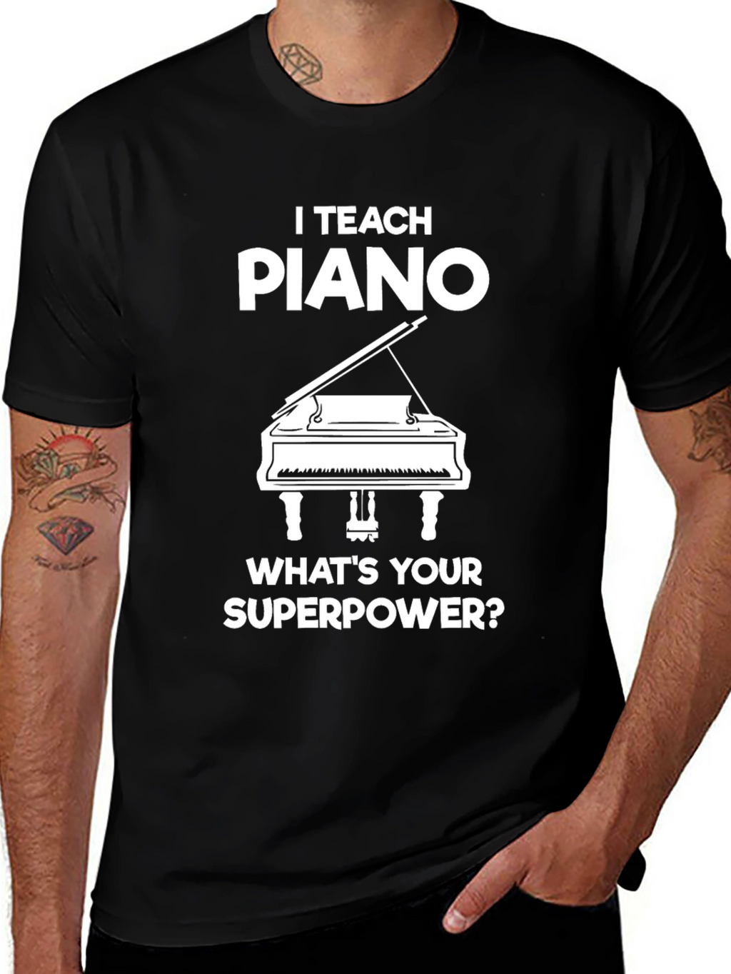 I Teach Piano Graphic T-Shirt