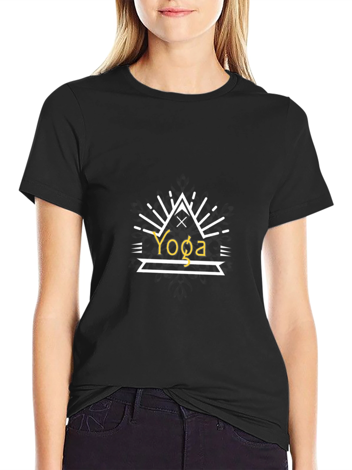 Yoga Graphic Black T-Shirt