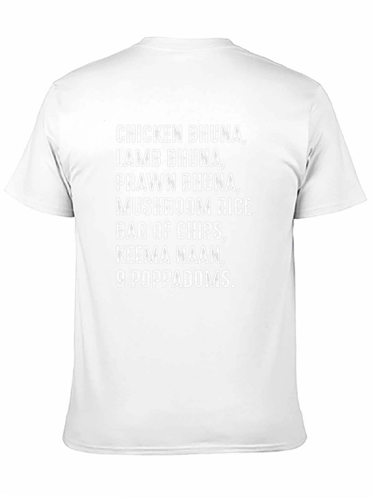 Funny Indian Food Order Black T-Shirt