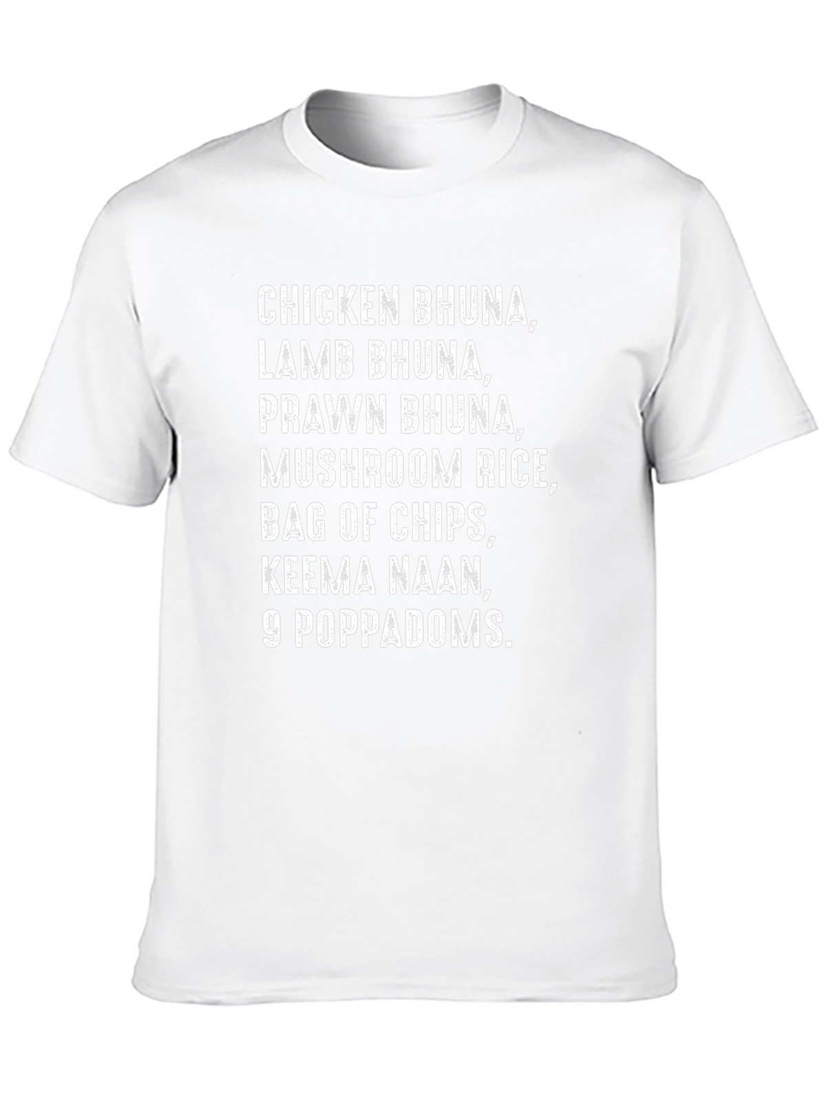Funny Indian Food Order Black T-Shirt