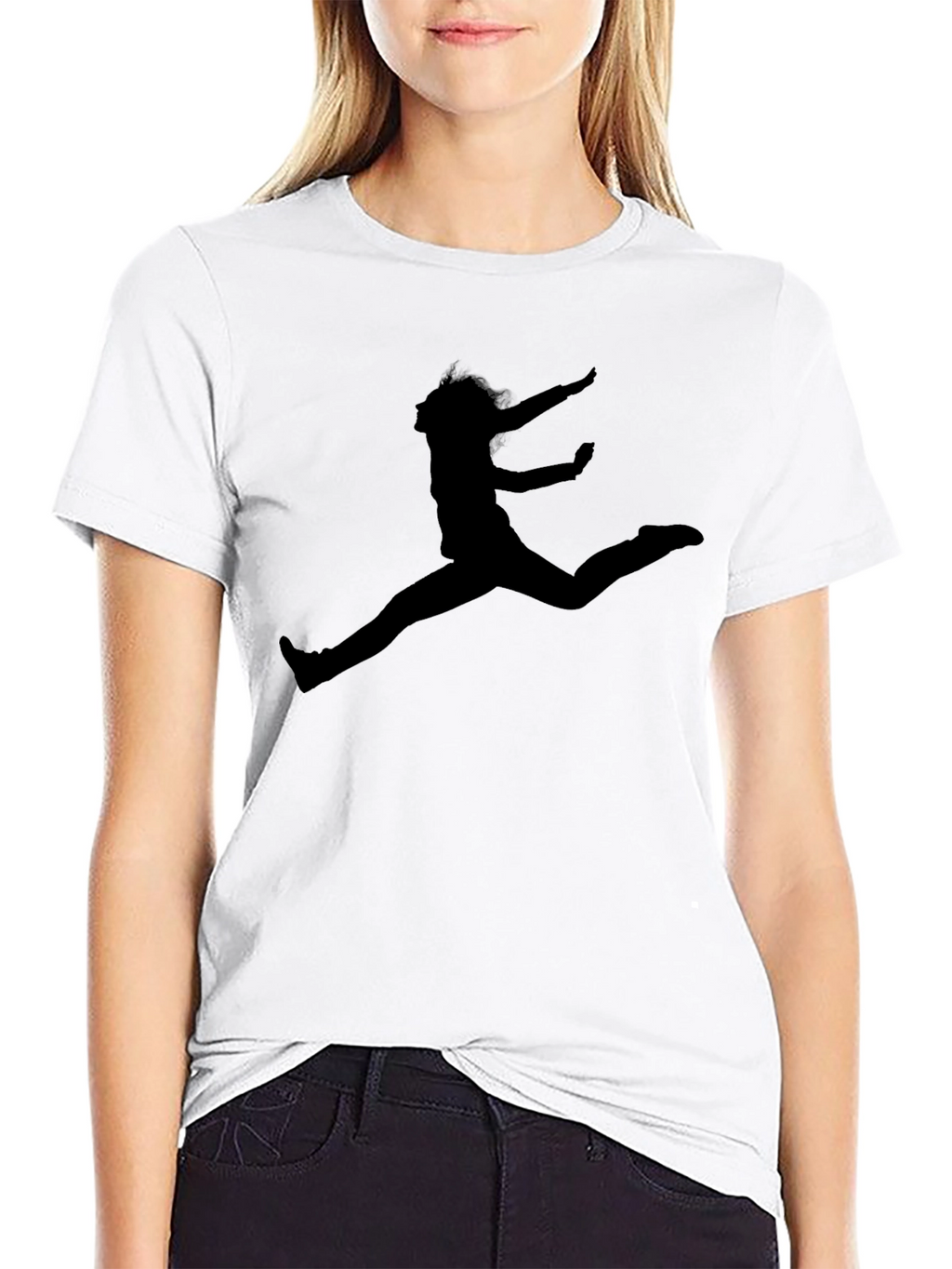 Silhouette Jumper Graphic Black T-Shirt