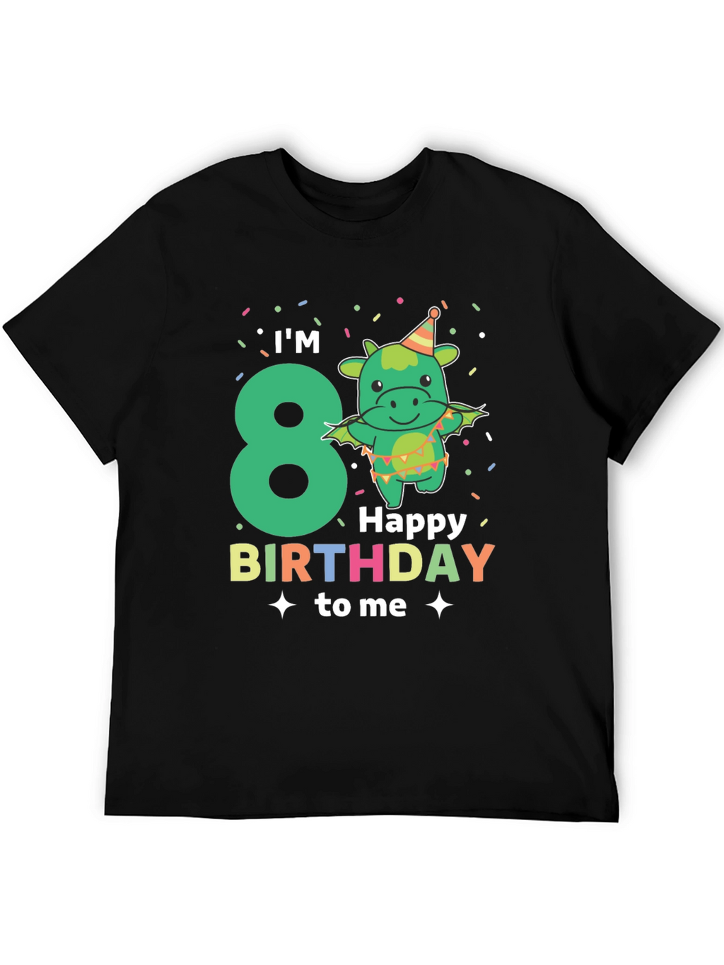 Im 8 Happy Birthday Dragon Kids T-Shirt