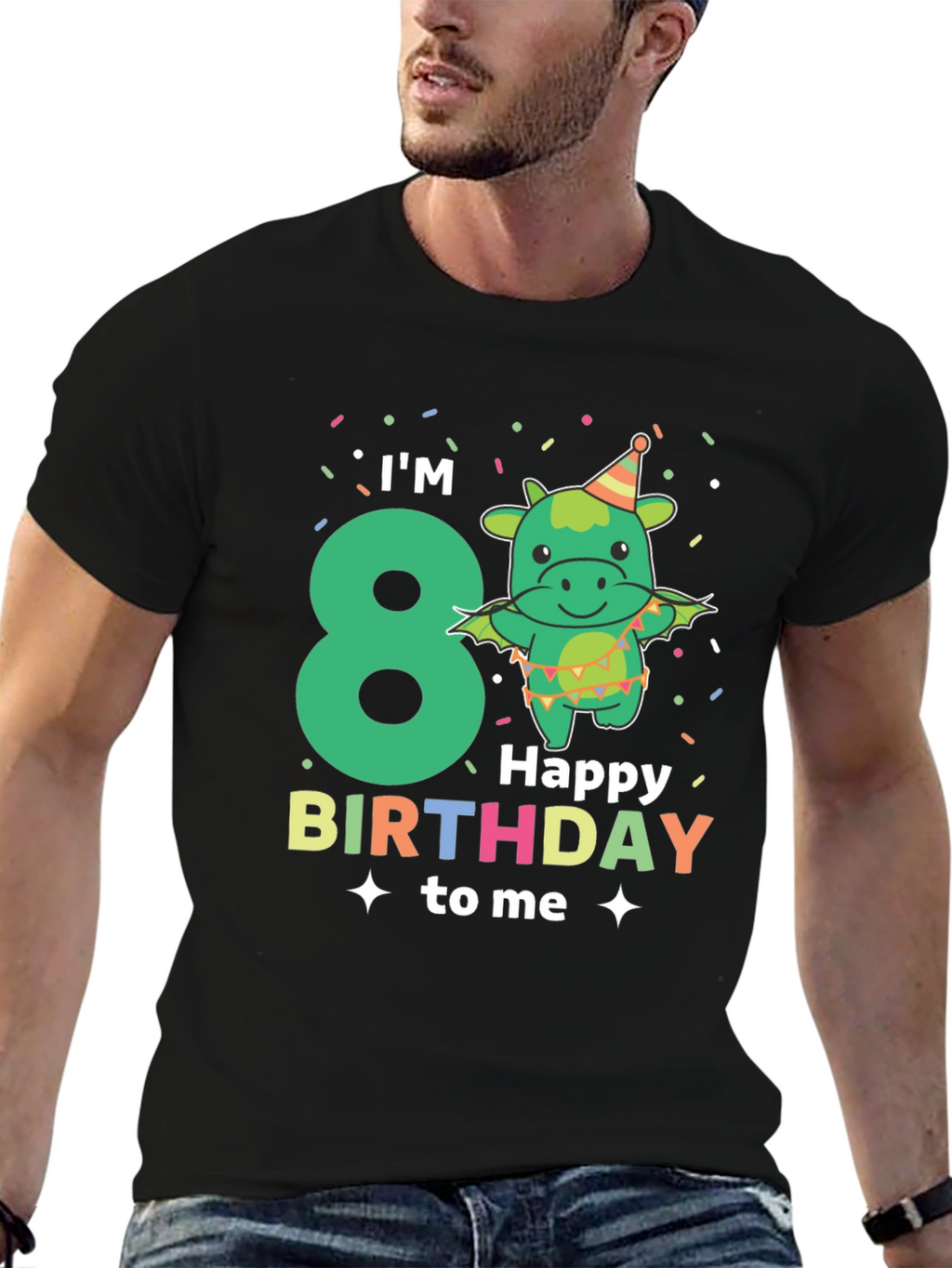 Im 8 Happy Birthday Dragon Kids T-Shirt
