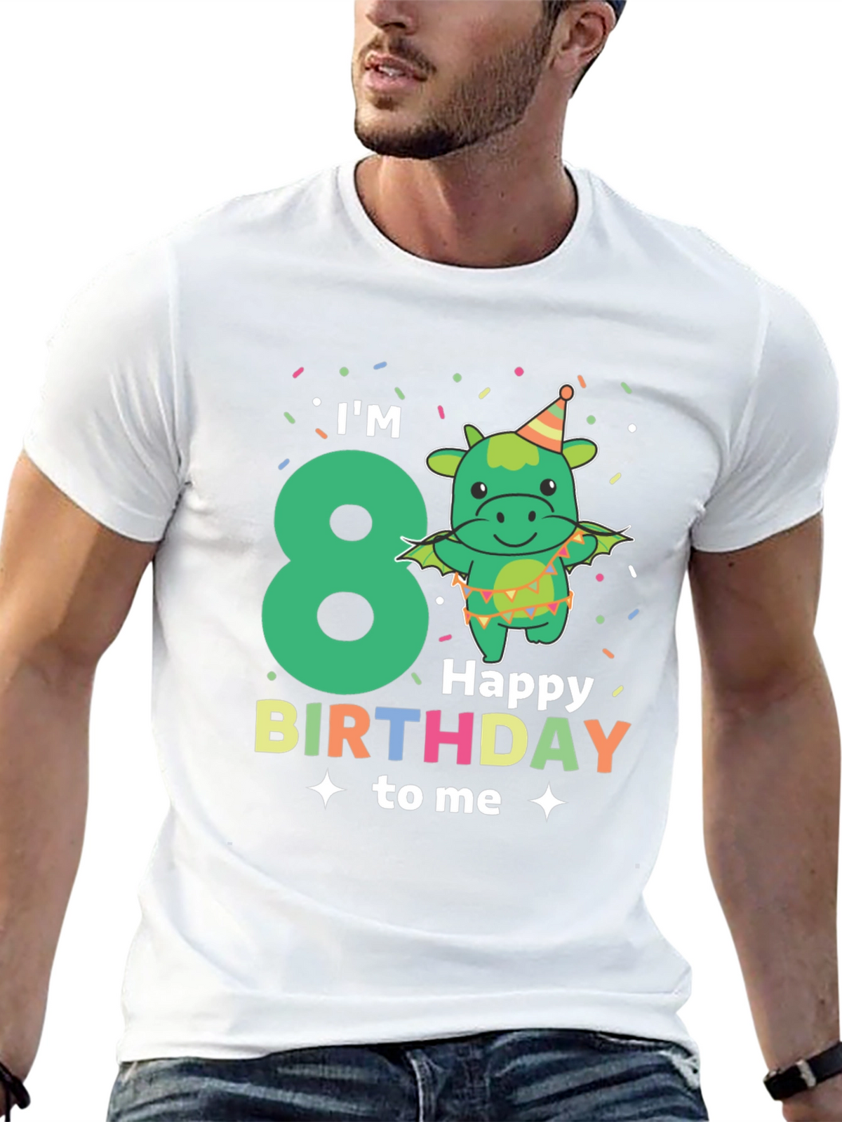 Im 8 Happy Birthday Dragon Kids T-Shirt