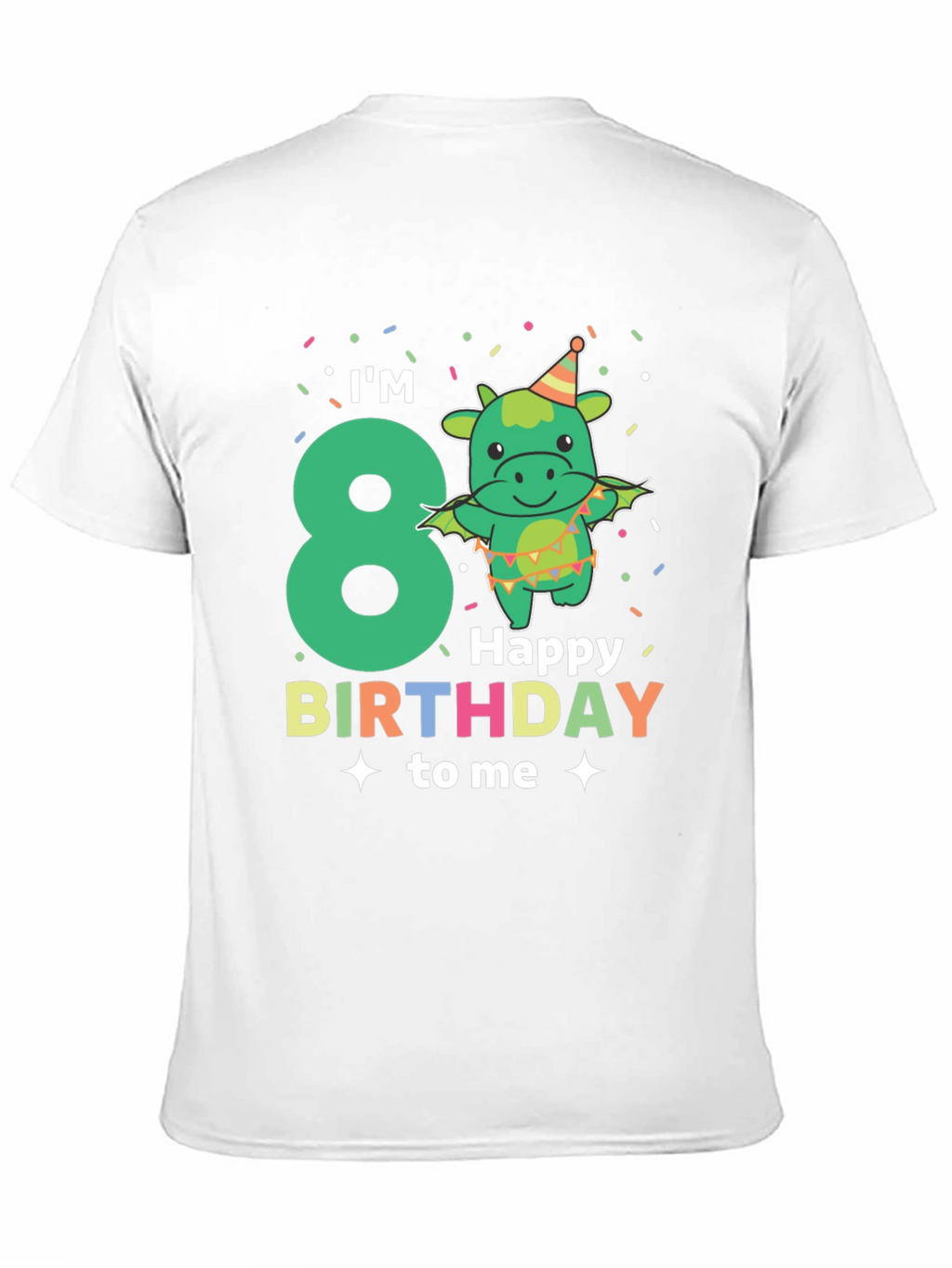 Im 8 Happy Birthday Dragon Kids T-Shirt
