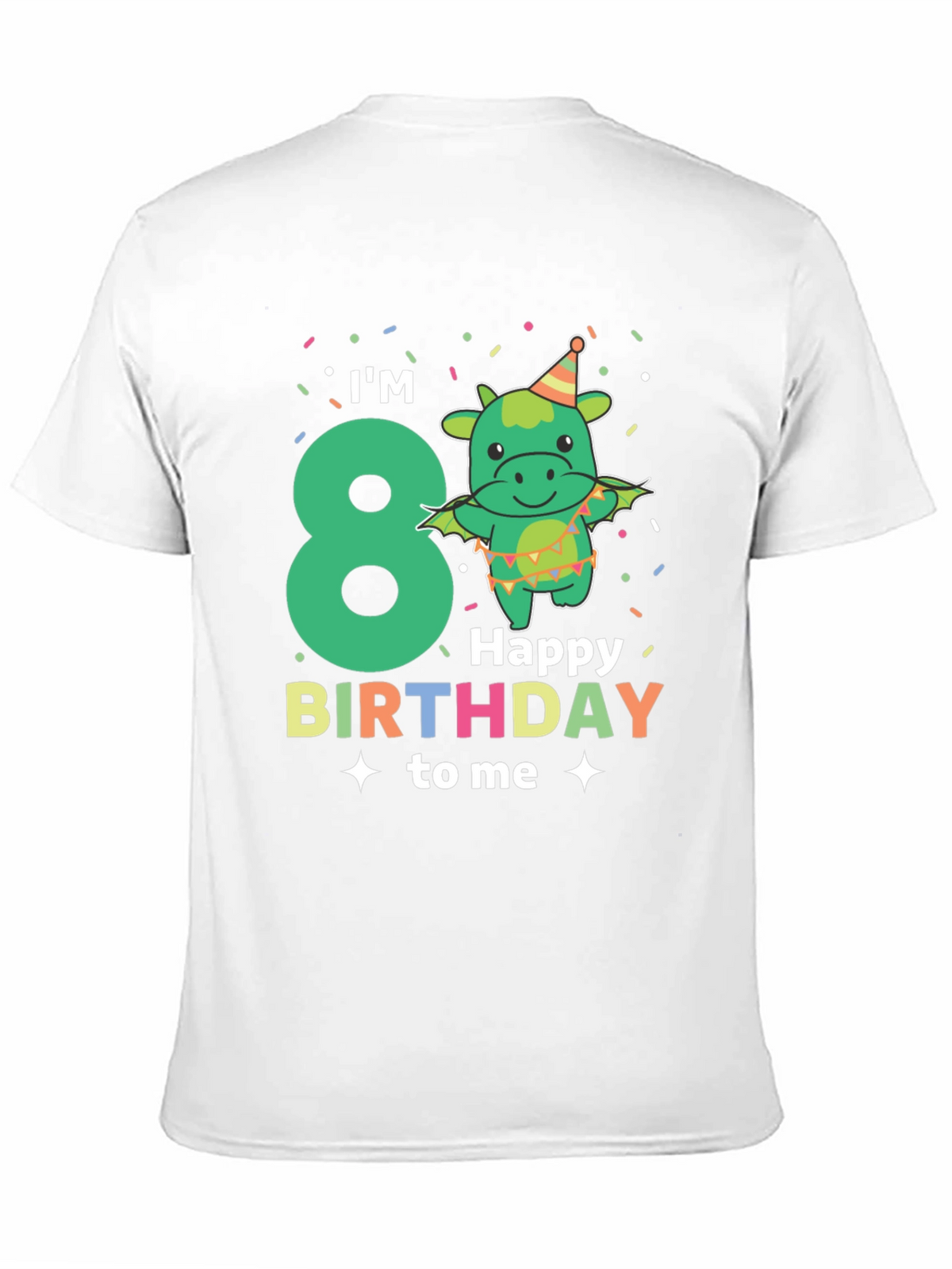 Im 8 Happy Birthday Dragon Kids T-Shirt
