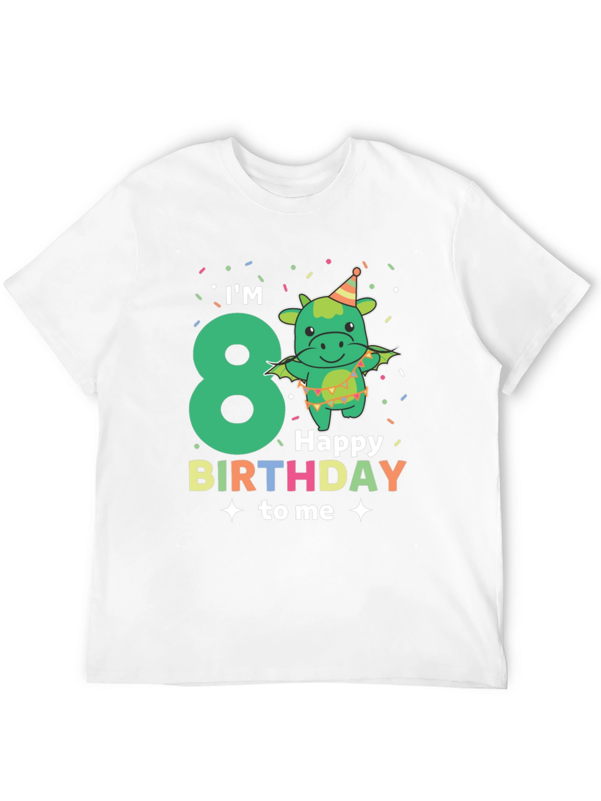 Im 8 Happy Birthday Dragon Kids T-Shirt