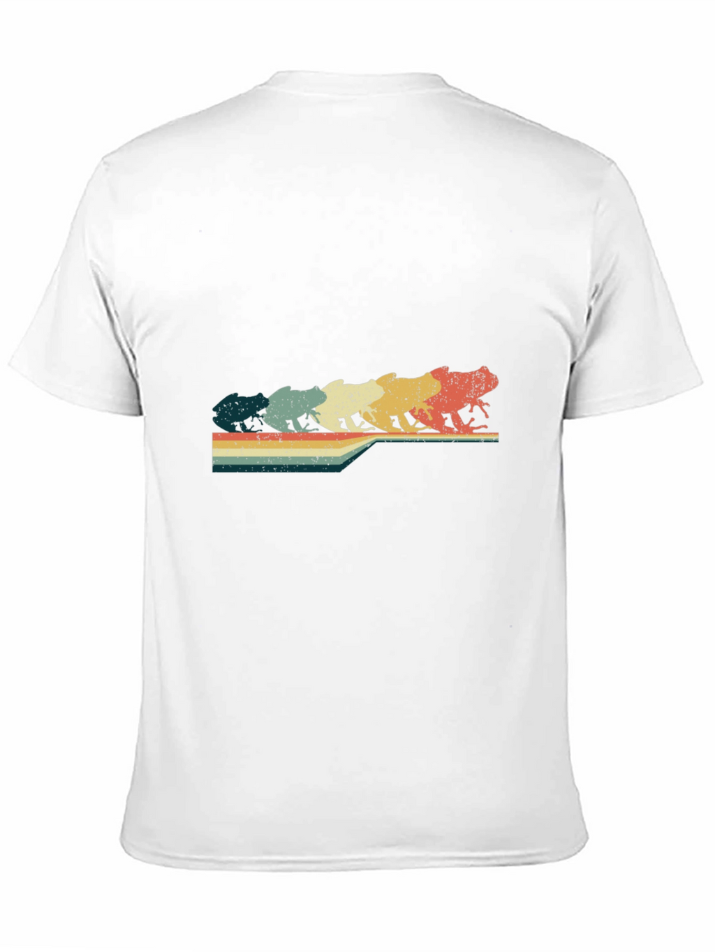 Retro Frog Evolution Graphic T-Shirt - Black