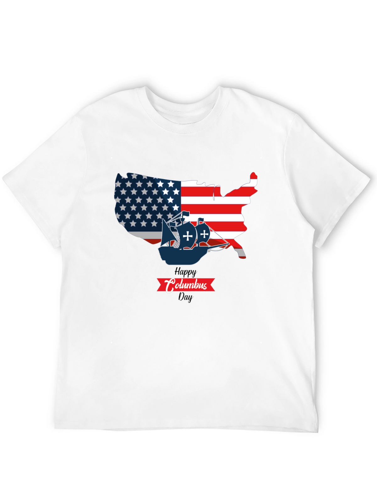 Happy Columbus Day USA Map T-Shirt