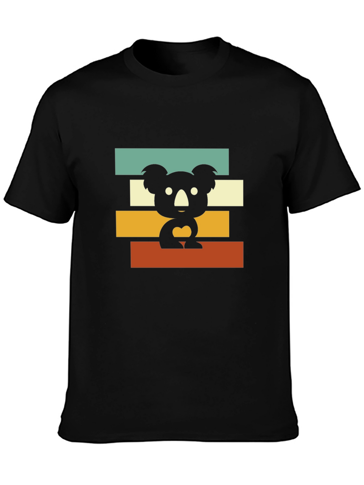 Retro Koala T-Shirt - Black Graphic Tee