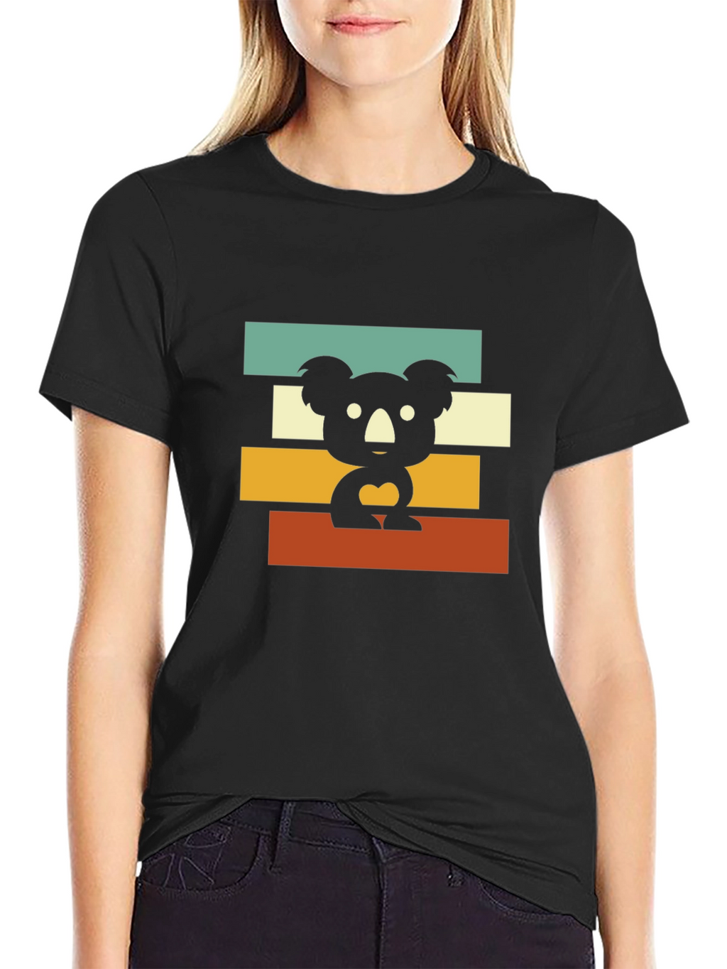 Retro Koala T-Shirt - Black Graphic Tee