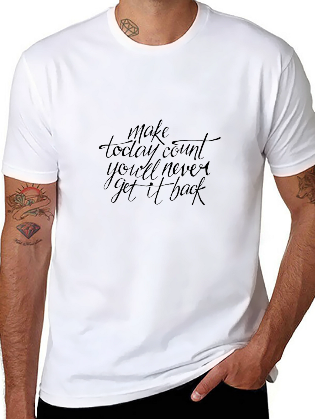 Motivational Black T-Shirt - Make Today Count