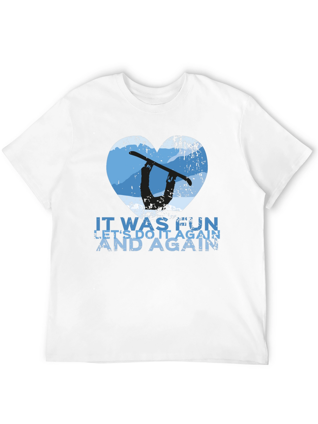 Snowboarder Heart Graphic Tee - Lets Do It Again!