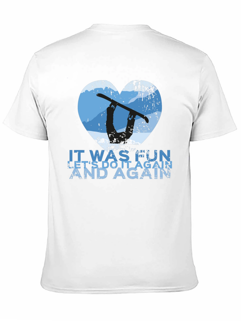 Snowboarder Heart Graphic Tee - Lets Do It Again!
