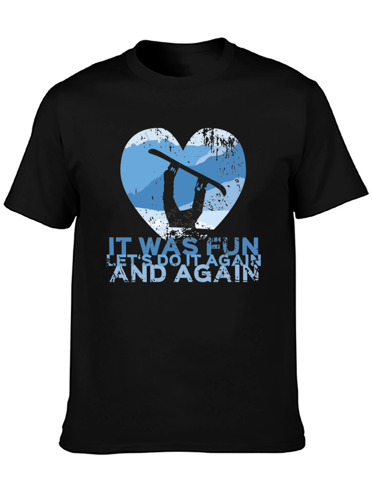 Snowboarder Heart Graphic Tee - Lets Do It Again!