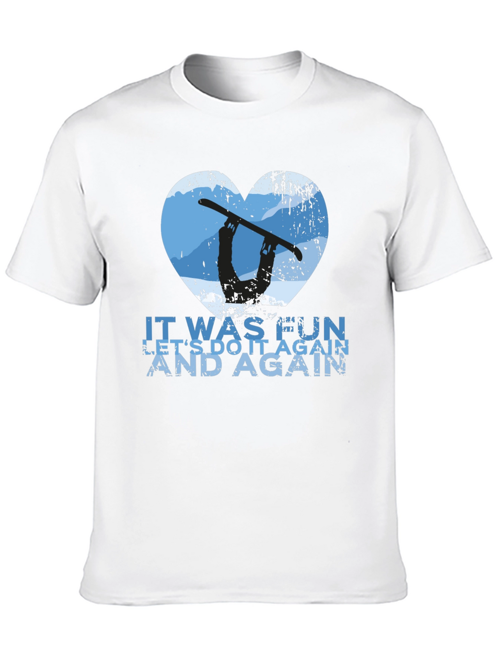 Snowboarder Heart Graphic Tee - Lets Do It Again!