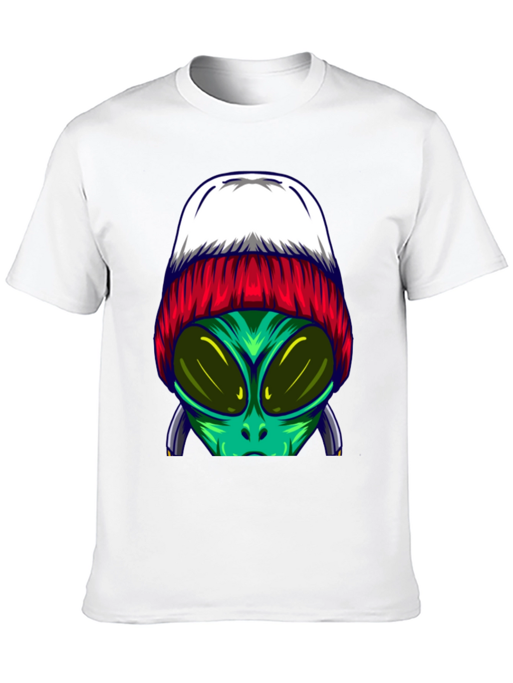 Alien Beanie T-Shirt - Cool Graphic Tee