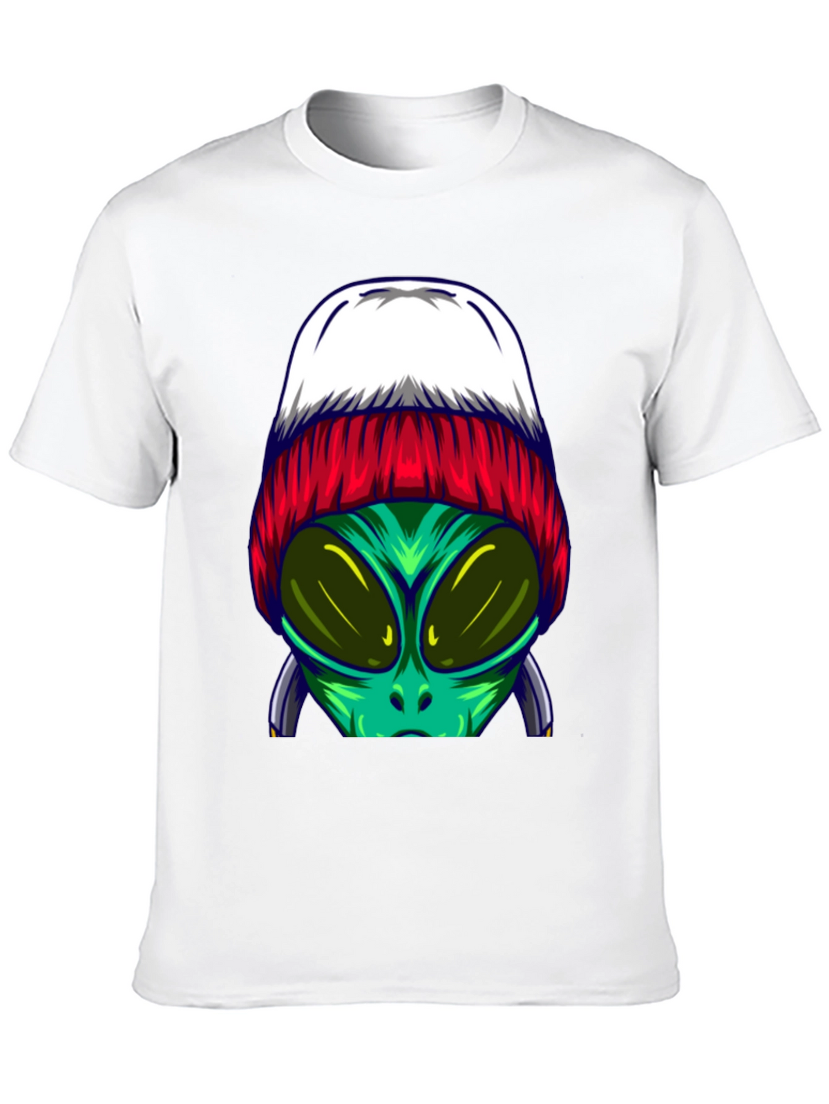 Alien Beanie T-Shirt - Cool Graphic Tee