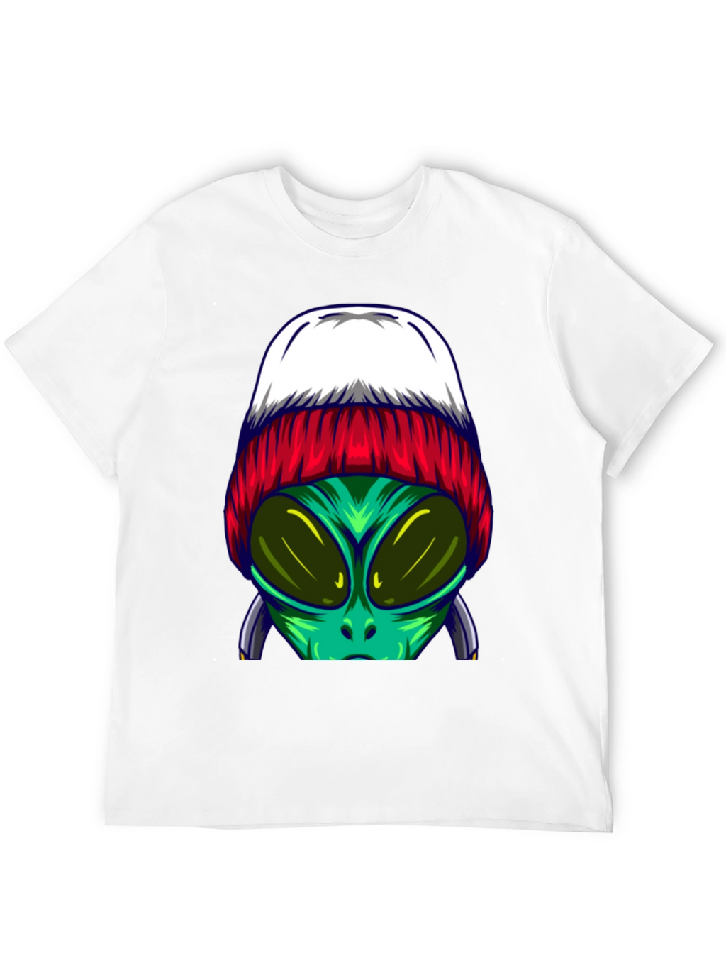 Alien Beanie T-Shirt - Cool Graphic Tee
