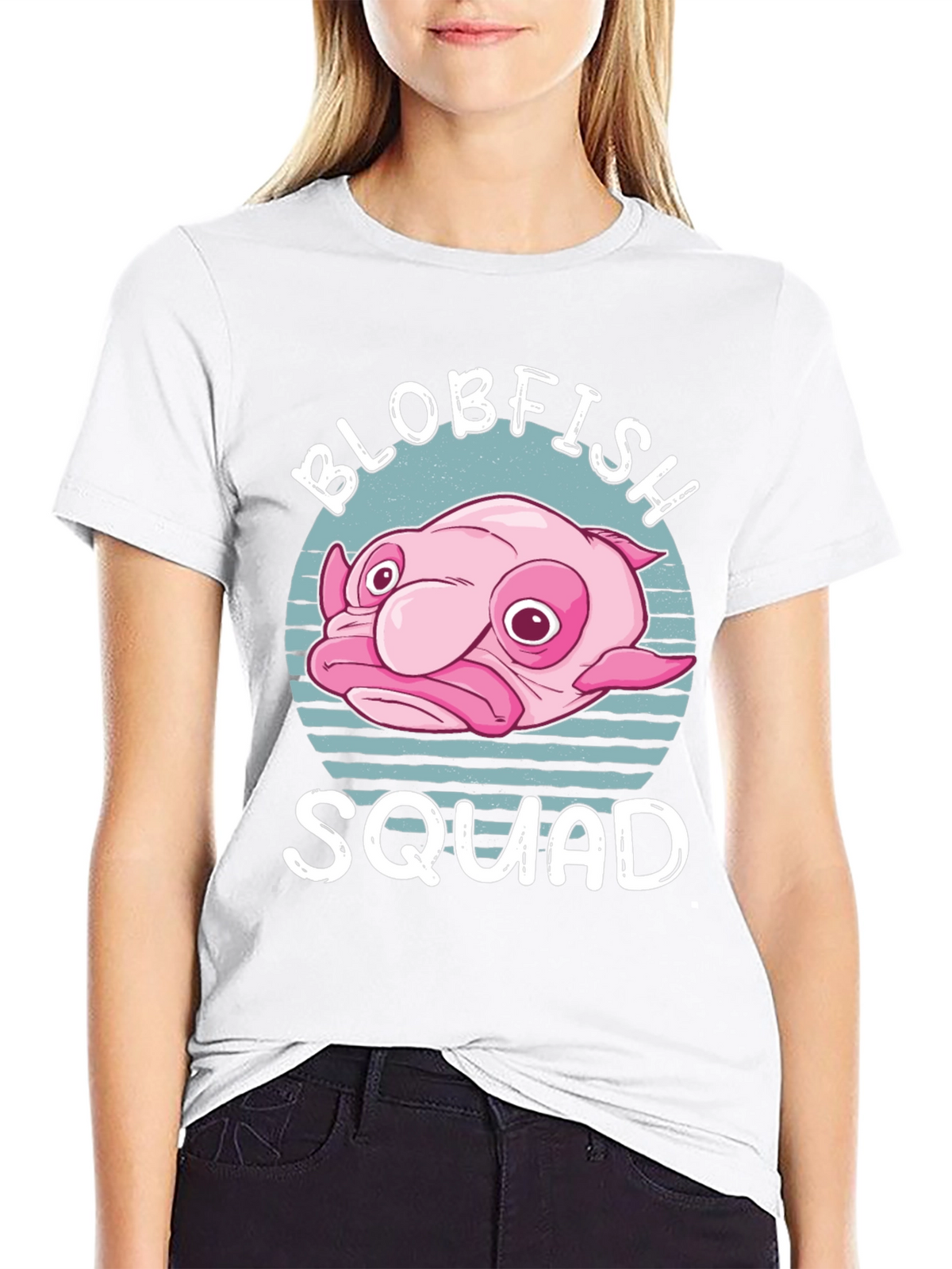 Blobfish Squad Graphic T-Shirt - Black Cotton Tee