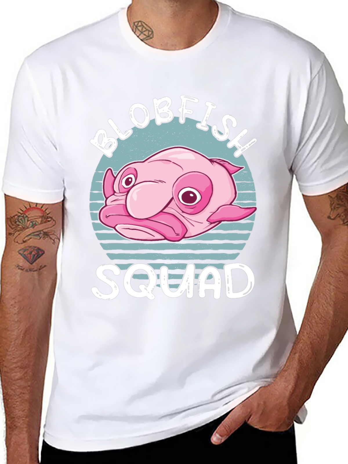 Blobfish Squad Graphic T-Shirt - Black Cotton Tee