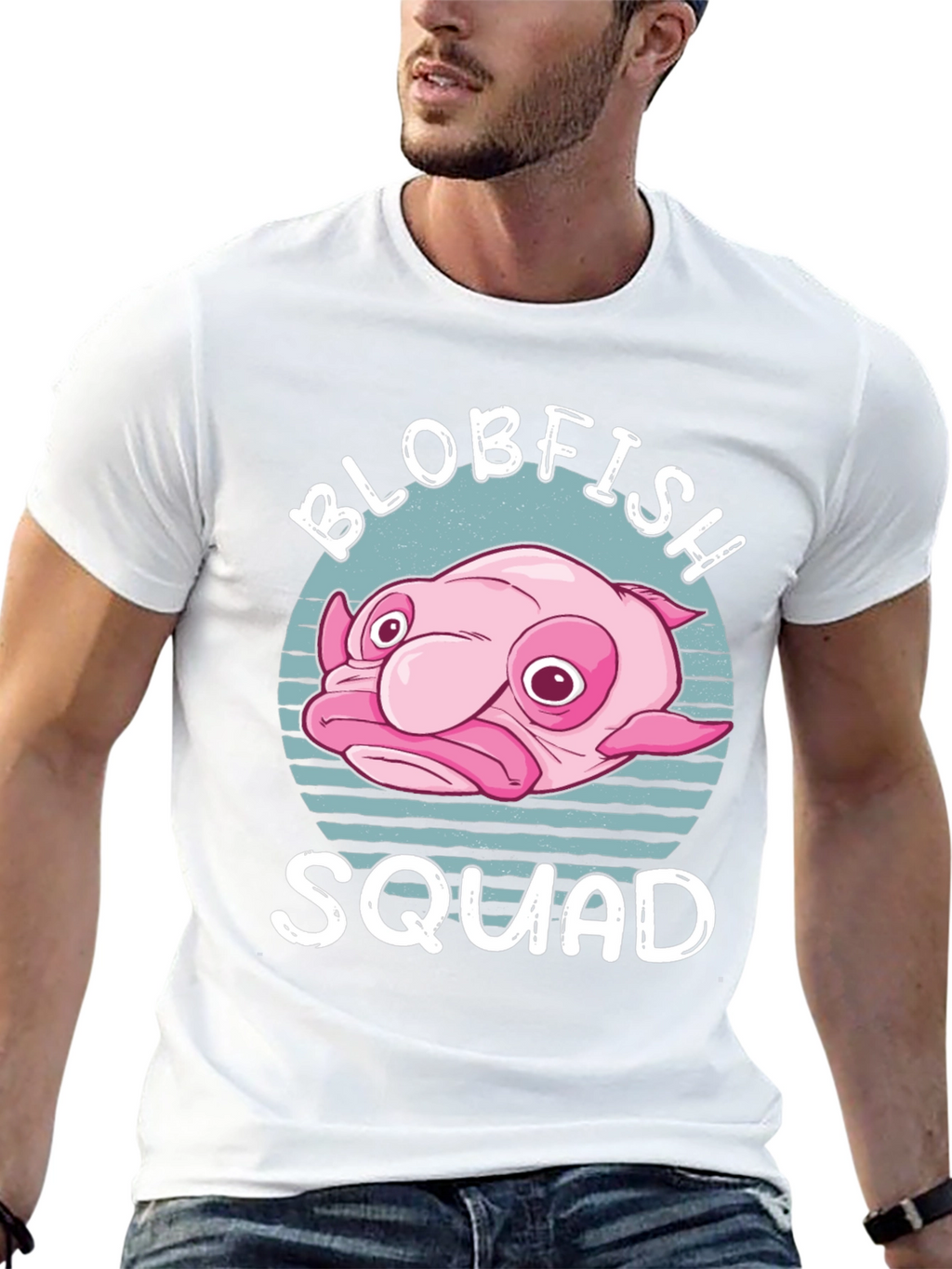 Blobfish Squad Graphic T-Shirt - Black Cotton Tee