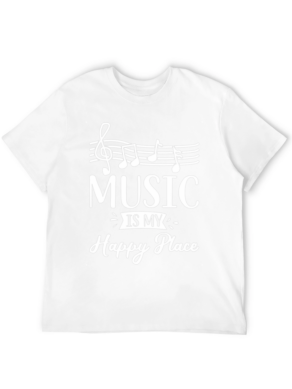 Music is My Happy Place Graphic T-Shirt