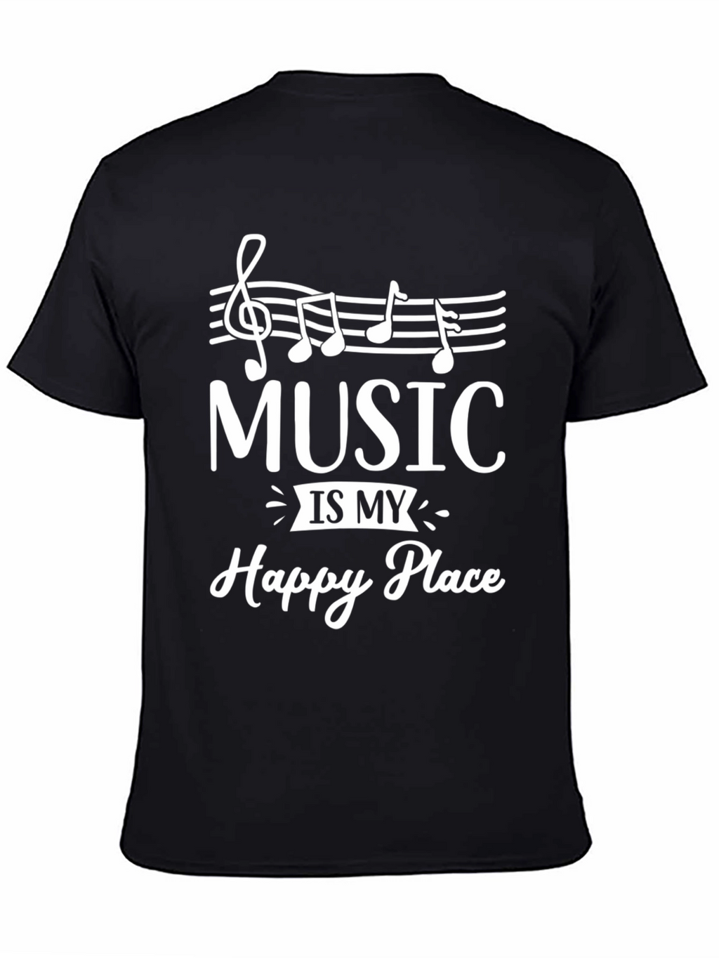 Music is My Happy Place Graphic T-Shirt