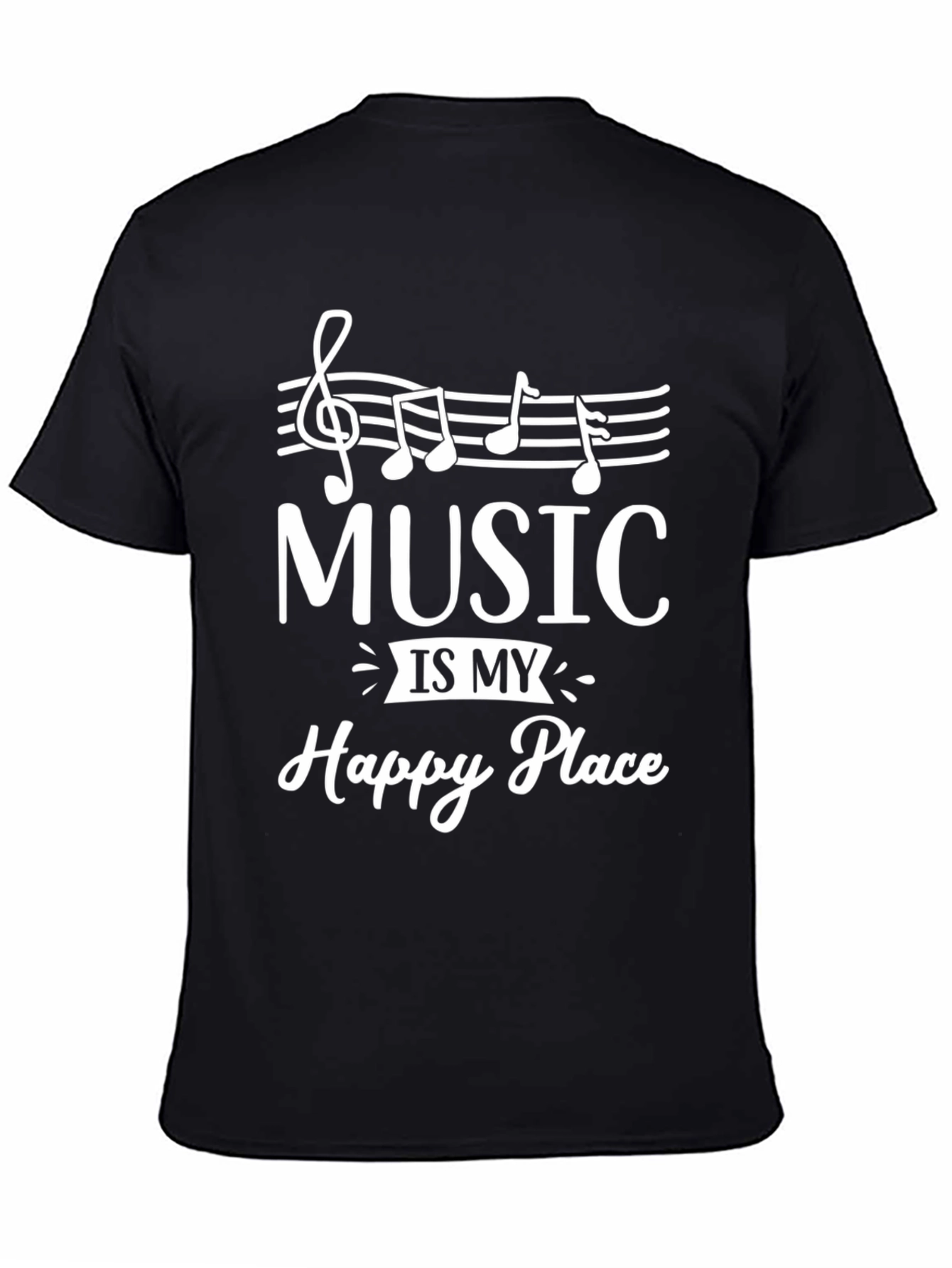 Music is My Happy Place Graphic T-Shirt