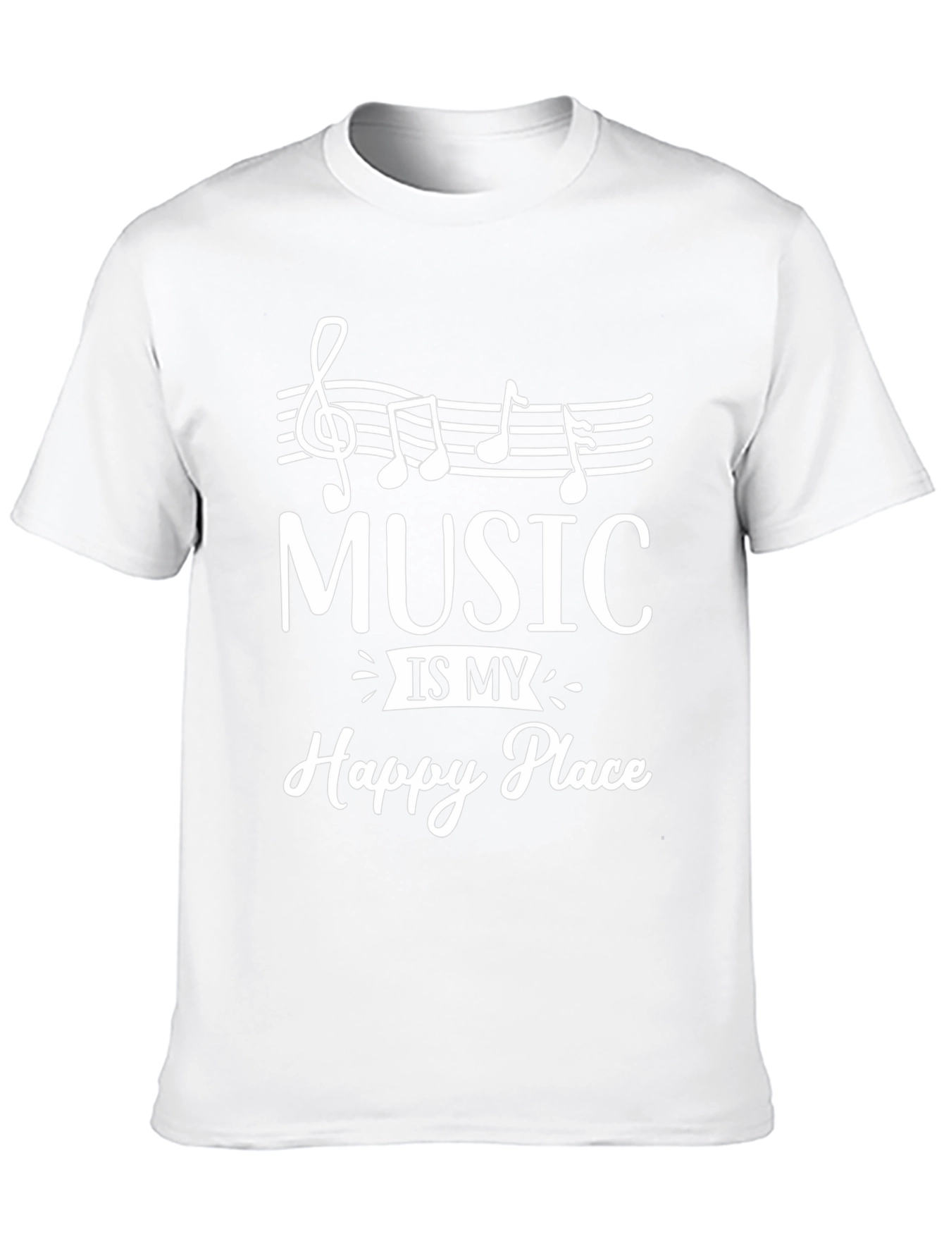 Music is My Happy Place Graphic T-Shirt