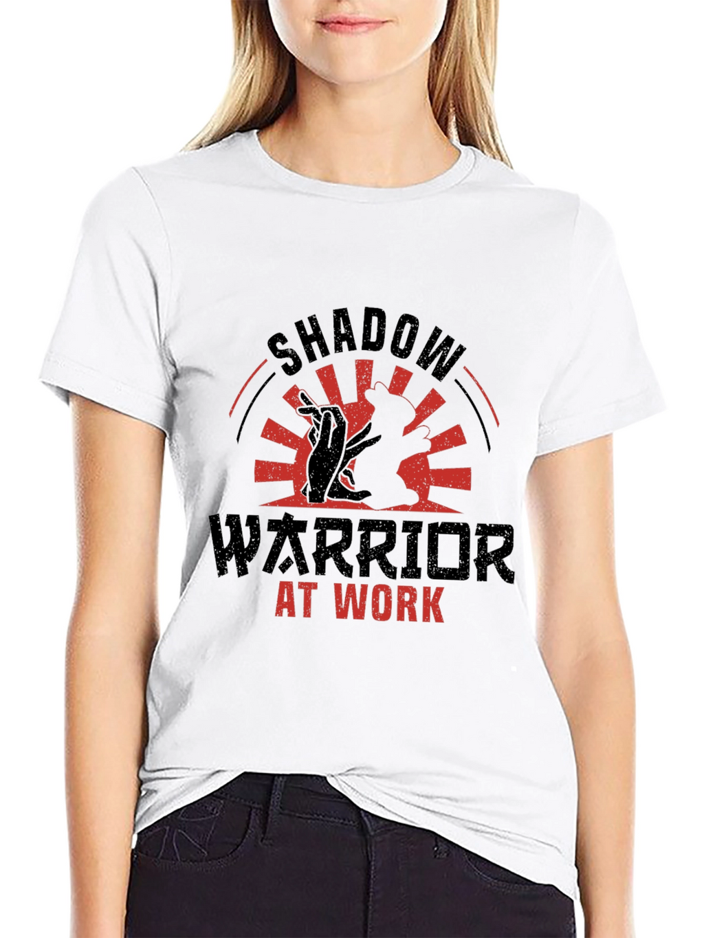 Shadow Warrior At Work Black Graphic Tee
