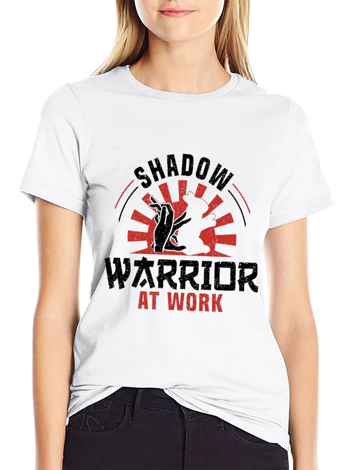 Shadow Warrior At Work Black Graphic Tee