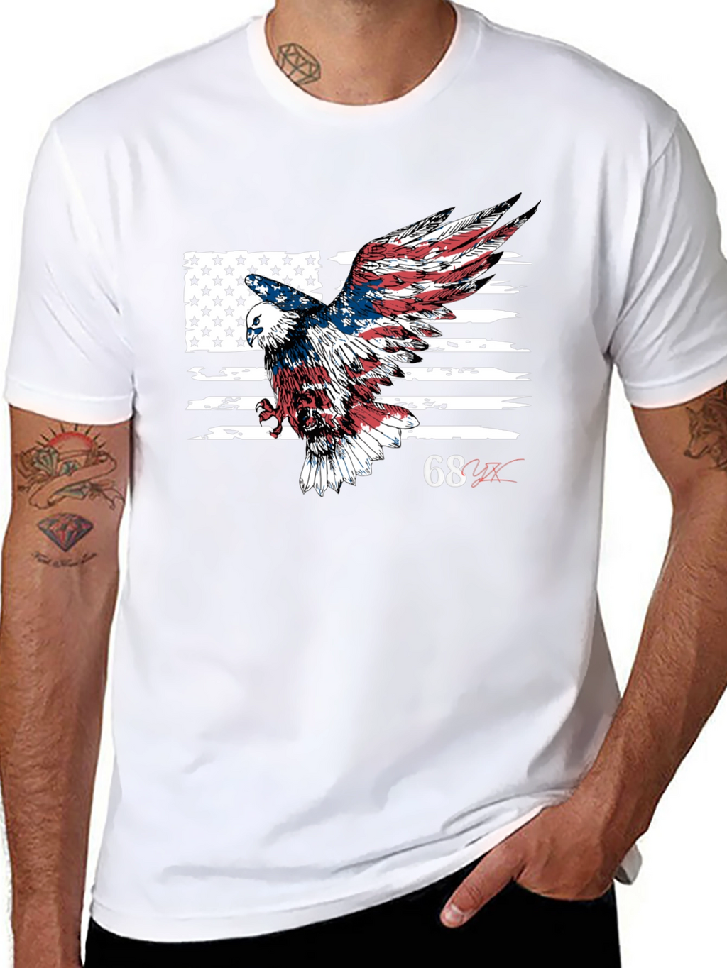 Patriotic Eagle Flag Graphic Tee
