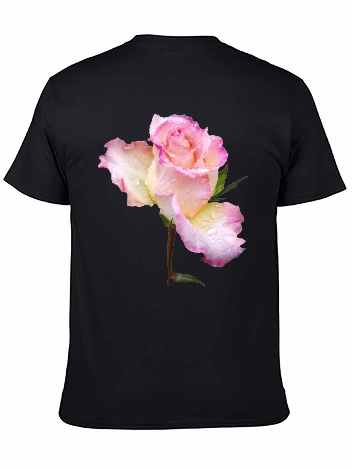 Rose Blossom Graphic T-Shirt - Elegant Floral Design