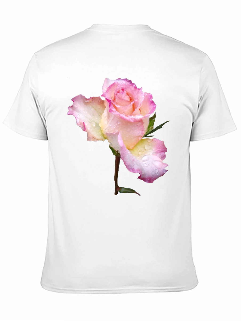 Rose Blossom Graphic T-Shirt - Elegant Floral Design