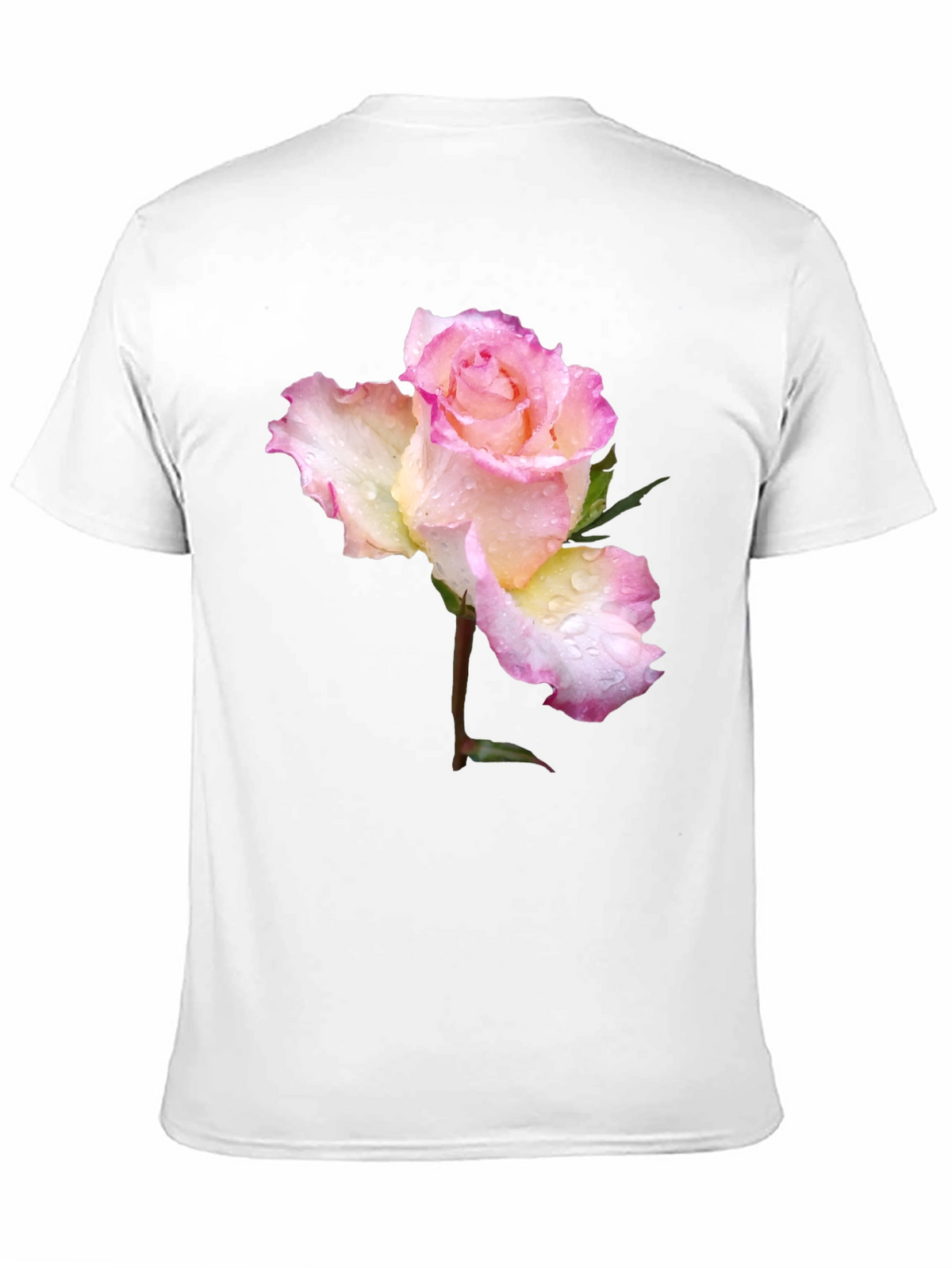 Rose Blossom Graphic T-Shirt - Elegant Floral Design