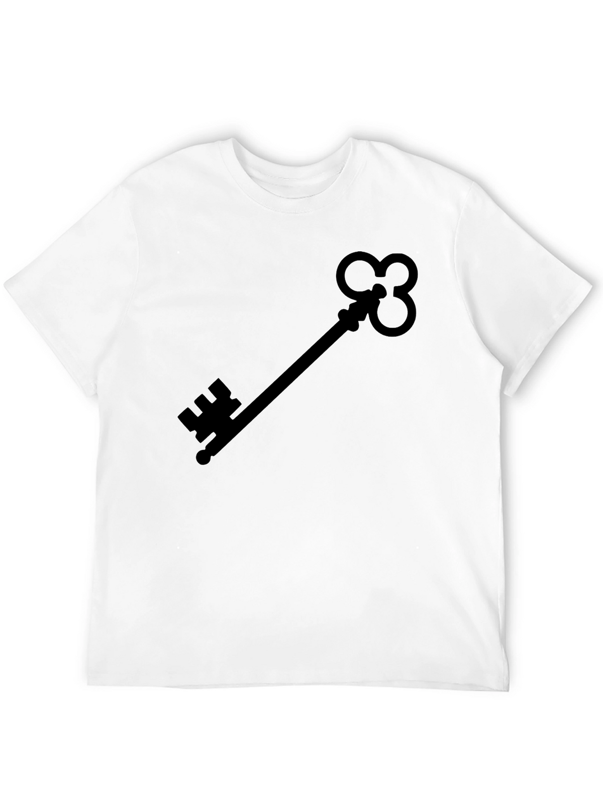 Skeleton Key Graphic Tee - Black Cotton Shirt